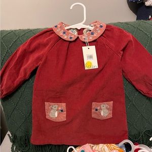 Baby Boden Cord Mouse Dress